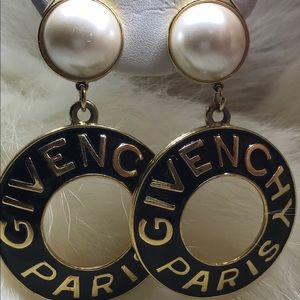 RARE Givenchy Jumbo Logo Earrings ~Amber Rose